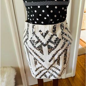 Express Sequin Aztec Bodycon Mini Skirt